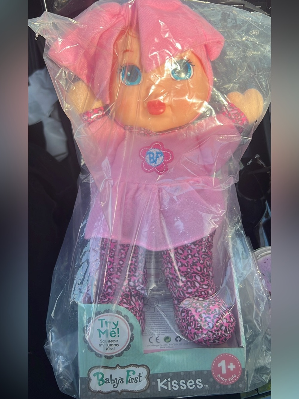 Baby’s First Kisses Pink Plush Doll 1+